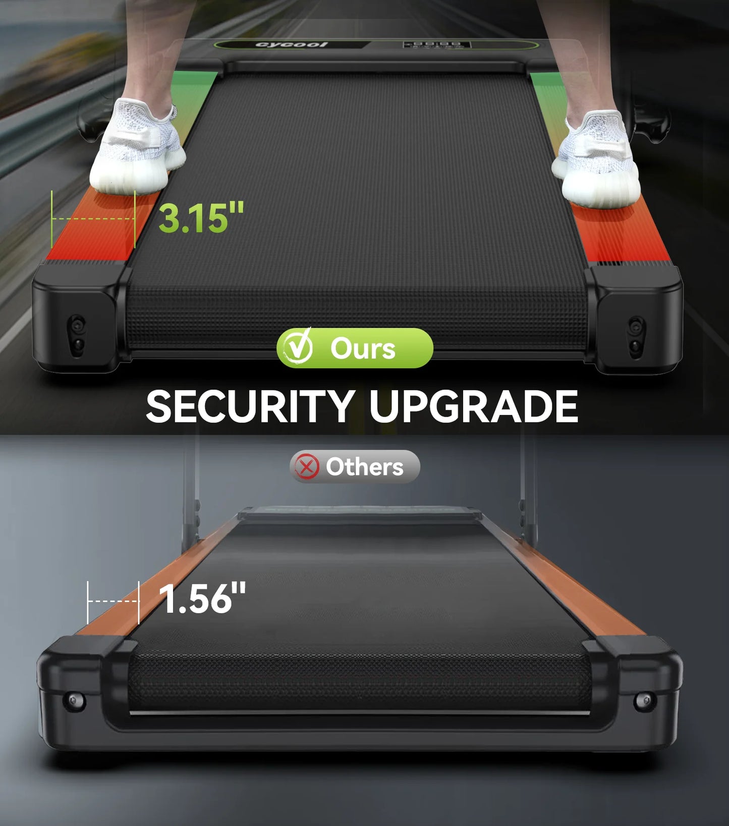 2.5HP 2 In1 Folding Treadmill with Display Electric Running Portable Walking Pad for Home Fitness