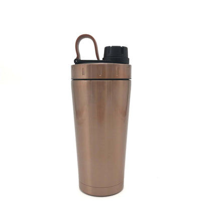 Logo Custom Protein Shaker Bottle Stainless Steel Water Cup Double Wall Vacuum Insulated Bottle Leak Proof Sport Drinkware 20Oz