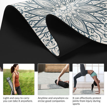 Yoga Mat Premium Printing Non Slip Exercise & Fitness Mat for All Types of Yoga, Pilates & Floor Workouts (72" X 24" X 6Mm Thick)